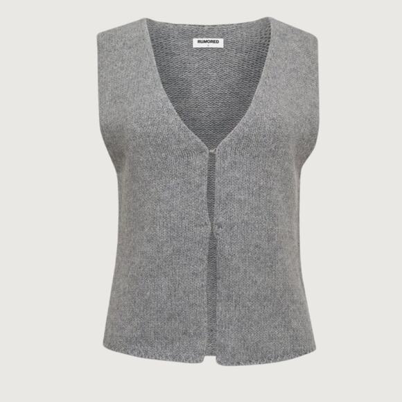 NWT $98 REVOLVE RUMORED Heather gray prince street top XL - Picture 9 of 10